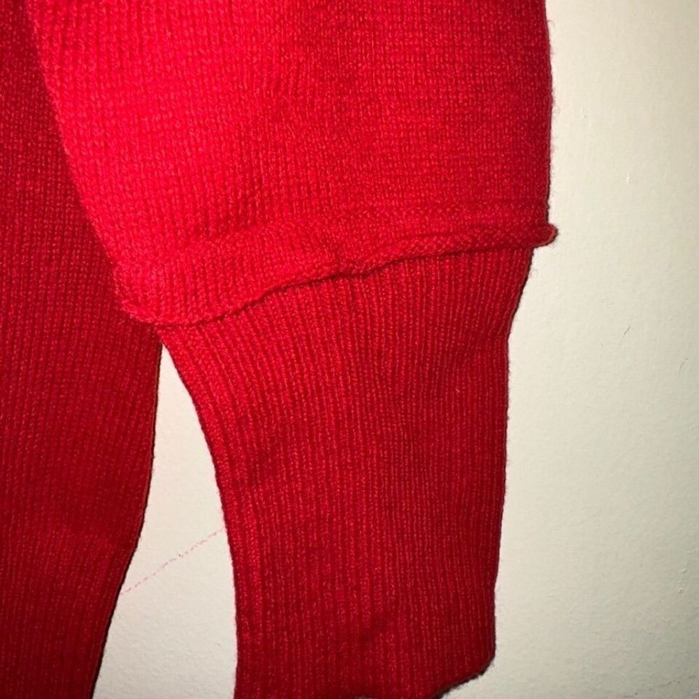 Women's Sundance Red Snowflake Wool Blend Sweater… - image 6